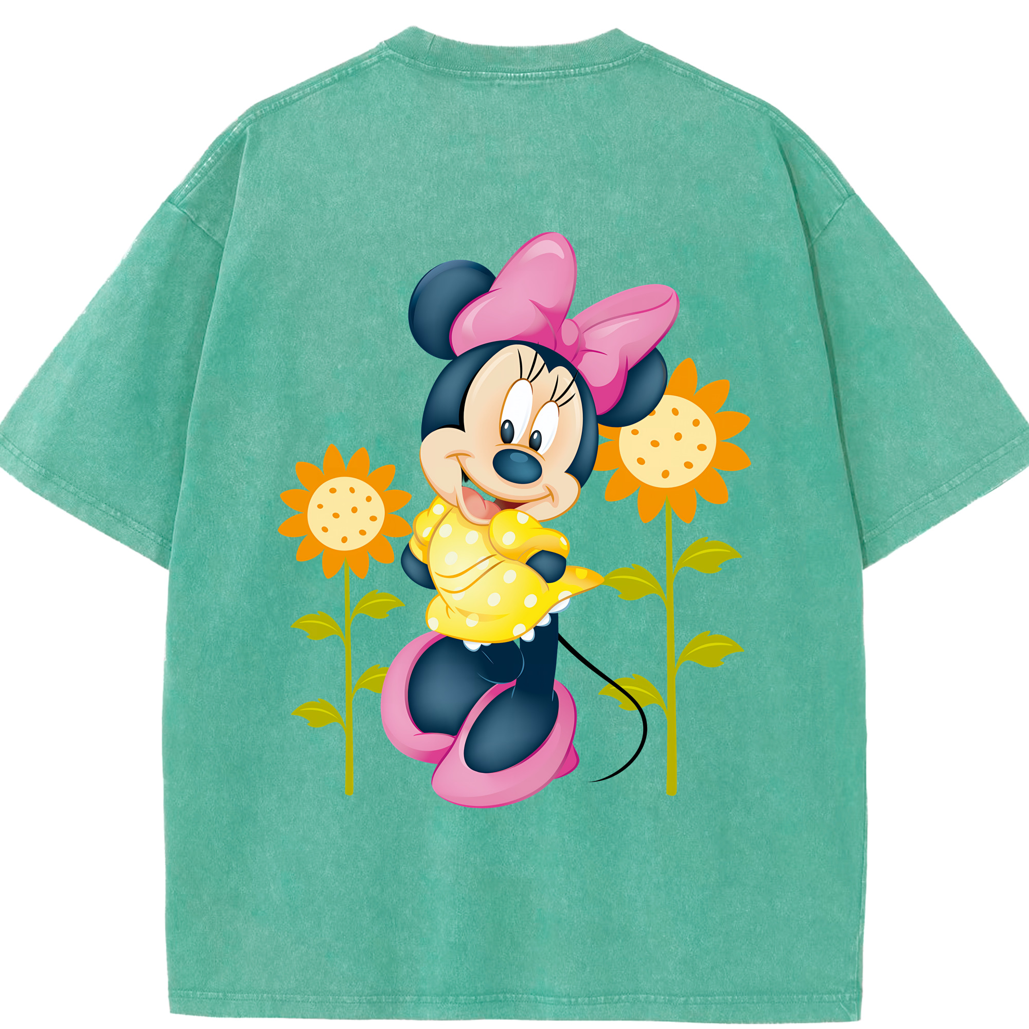 （画像用） ミッキーマウス Mickey Mouse 綿100% ヴィンテージ風 半袖Tシャツ（背面プリント）